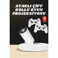 projeksiyon cihazı video oyun konsolu projektör taşınabilir ayaklı çift kollu 4k çözünürlüklü