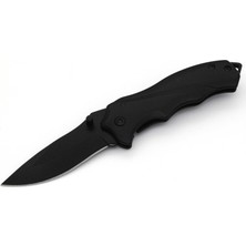 Valkyrie Katlanabilir Paslanmaz Çelik Bıçak 15.5 cm Uzunlukta Siyah Renkli Kamp Av Bıçağı