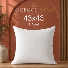 ÇİÇEKCE HOME Çiçekce Home Kırlent Iç Yastığı 1.kalite Boncuk Silikon Elyaf Dolgulu 43x43  1 Adet 400 Gram