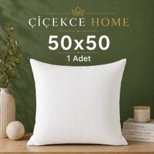 ÇİÇEKCE HOME Çiçekce Home Kırlent Iç Yastığı 1.kalite Boncuk Silikon Elyaf Dolgulu 50x50 1 Adet 500 Gram