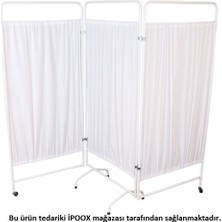 İpox AcarLAB 3 Katlı Katlanabilir Muayene Paravanı Metal Yapı ile Ergonomik Tasarım