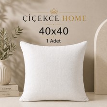ÇİÇEKCE HOME Çiçekce Home Kırlent iç Yastığı 1.kalite boncuk silikon elyaf dolgulu 40X40 1 Adet 250 gram