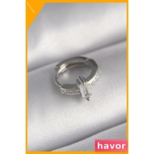 Havor Zirkon Taşlı Tragus Piercing 6mm Bar Uzunluğu