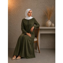 Boydan Fermuarlı Kadın Tesettür Namaz Elbisesi