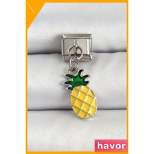 Havor Kararmaz Paslanmaz Çelik Ananas Tasarımı Bileklik Aksesuarı