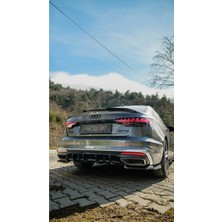 TMZ Garage Audi A4 B9 S-Line Difüzör 2019-2024 | Parlak Siyah Sportif Arka Tampon Difüzörü
