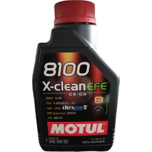 Motul 8100 X-Clean Efe 5W-30 Motor Yağı 1 Litre API SN/CF ACEA A3/B4 Yüksek Performans