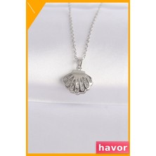 Havor Zirkon Taşlı Inci Detaylı Kolye 45CM Zincir Uzunluğu