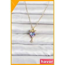 Havor Paslanmaz Çelik Baykuş Kolye 45CM Altın Rengi