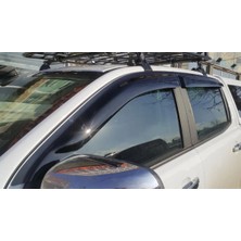 TMZ Garage Ford Ranger T6 T7 T8 Cam Rüzgarlığı 4’lü Set | Piano Black (Parlak Siyah) Yağmur Rüzgarlığı