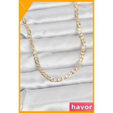 Havor Pirinç Zincir Kolye 60CM 14K Altın Renk Kaplama