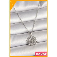 Havor Zirkon Taşlı Kadın Kolye 45CM Zincir Uzunluğu