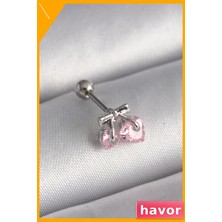 Havor Paslanmaz Çelik Kalp Şekilli Tragus Piercing 6mm