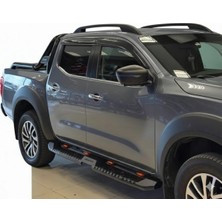 TMZ Garage Nissan Navara Off Road Demir Yan Basamak Tüm Modellerle Uyumlu Ledli (4x4 Yazılı)