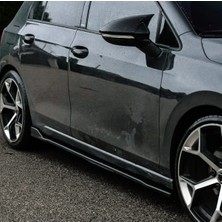 TMZ Garage Volkswagen Golf 8.5 Yan Marşpiyel Standart Paket Uyumlu (Life, Impression, Style) Piano Black Abs