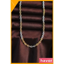 Havor Paslanmaz Çelik Burgu Desenli Erkek Kolye