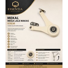 ESBH Mekal Mega Lale Makas Krem – Yukarı Açılır Kapak Makası, Sessiz ve Dengeli Kapak Kaldırma Sistemi