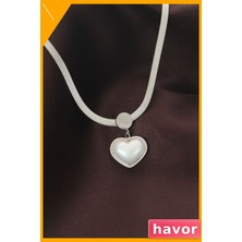 Havor Paslanmaz Çelik Kalp Şekilli Kolye
