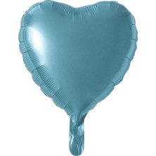 Patladı Gitti Turkuaz Mavisi Kalp Folyo Balon 18 Inç - 45 cm