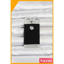 Havor Minimal Kalp Model Göbek Piercing 316L Cerrahi Çelik