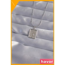 Havor Zirkon Taşlı Ay Yıldız Figürlü Kolye 45CM Zincir Uzunluğu