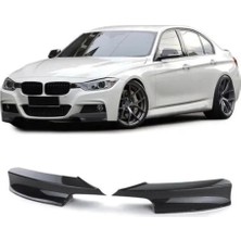 TMZ Garage Bmw F30 M Paket Ön Tampon Flap Seti 2 Parça | Pıano Black | Spoıler Kanat