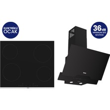 Ferre Siyah Elektrikli Vitroseramik Silentart 2'li Ankastre Set ES261+D063-SA
