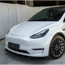 TMZ Garage Tesla Model Y 2020-2025 Ön Lip Piano Black Ön Tampon Alt Eki