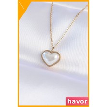 Havor Paslanmaz Çelik Kalp Kolye 45CM Zincir Uzunluğu