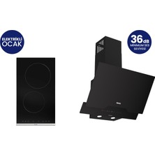 Ferre Siyah Elektrikli Vitroseramik Silentart 2'li Ankastre Set ES231+D063-SA