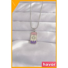 Havor Karışık Mineli Ay Figürlü Tarot Kolye