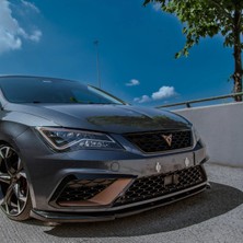 TMZ Garage Seat Leon Fr 2017-2019 Ön Lip (Ön Tampon Eki) | Piano Black Sportif Tasarım