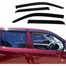 TMZ Garage 2010-2021 Volkswagen Amarok Cam Rüzgarlığı Parlak Siyah 4 Parça Ithal Ürün