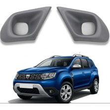 TMZ Garage 2018+DACİA Duster Sis Farı Kaplama Koruma Çerçevesi Gri