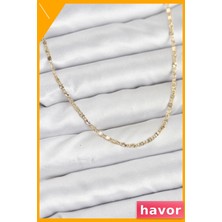 Havor 45 cm Uzunlukta Pirinç Altın Renk Kaplama Kadın Kolye