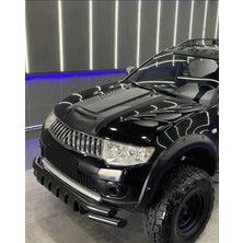 TMZ Garage Mitsubishi L200 2007-2014 Kaput Scoop Kaplama | Kaput Üstü Hava Girişi Görünümlü Kaplama – Siyah