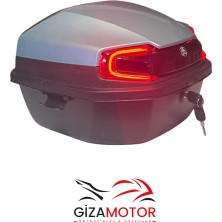 Giza Motor Işıklı Sırt Dayamalı Motosiklet Çantası Yeşil 33 Lt