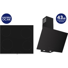 Ferre Siyah Elektrikli Vitroseramik Silentart 2'li Ankastre Set ES261+D077-SA