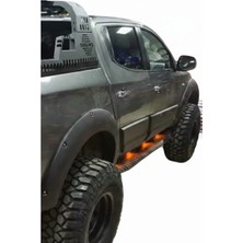 TMZ Garage 2007 ve Üzeri Tüm Modeller Uyumlu Mitsubishi L200 Demir Yan Basamak Ledli