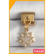 Havor Paslanmaz Çelik Yıldız Charm Bileklik Zirkon Taşlı