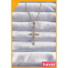 Havor Zirkon Taşlı Anka Kuşu Motifli Kolye 45CM Zincir