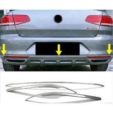 TMZ Garage Volkswagen Passat B8.5 Arka Tampon Üst Çıtası 3 Parça