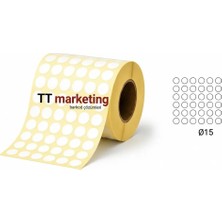 TT Marketing Nokta Termal Etiket 15 mm Beyaz (2RULO=40000 Adet)