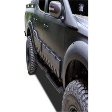 TMZ Garage Mitsubishi L200 2008-2022 Led’li (TMZ4WD Yazılı) Yan Basamak Takımı | Demir Off-Road Basamak Seti