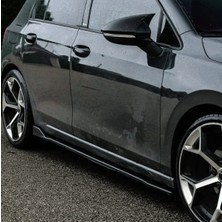 TMZ Garage Volkswagen Golf 8 Yan Marşpiyel 2019-2024 | Life - Style - Impression Uyumlu Parlak Siyah Yan Etek Seti