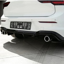 TMZ Garage Volkswagen Golf 8 R-Line 2020+ Arka Difüzör Piano Black Difüzör Eki