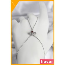 Havor Pirinç Gümüş Renk Sinek Model Şahmeran Kolye