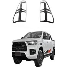 TMZ Garage Toyota Hilux 2015-2022 Arka Stop Çerçevesi Takımı | Stop Çerçeve Kaplama / Siyah