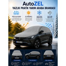 Autozel Hyundai Getz Uyumlu Yazlık Pratik Yarım Araba Brandası | Uv Korumalı | Nefes Alan Kumaş