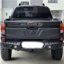 TMZ Garage Mitsubishi L200 2015+ Yarım Bagaj Kapağı Kaplama | Mat Siyah Arka Kapak Kaplama - Siyah